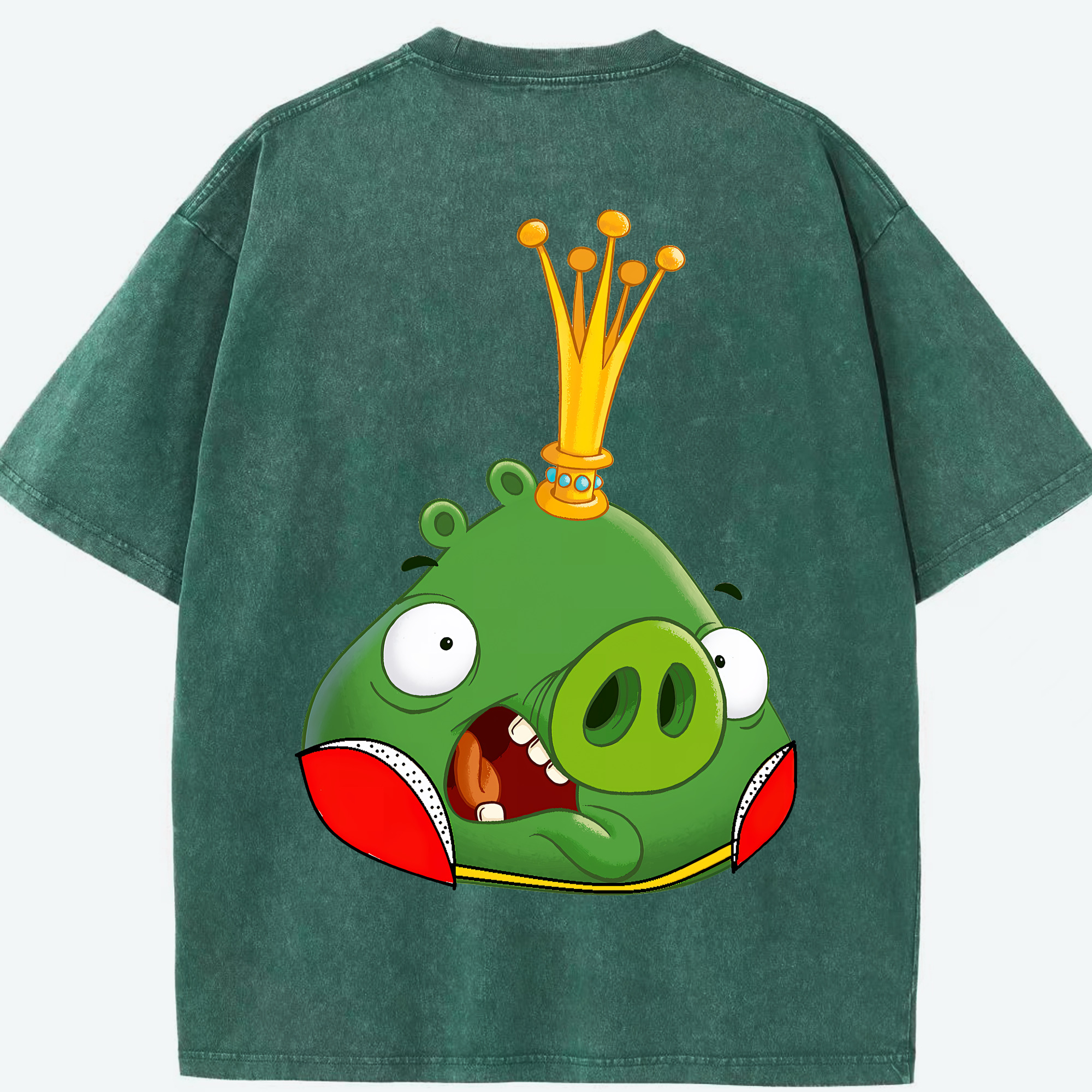 （画像用） Angry Birds アングリーバード 綿100% ヴィンテージ風 半袖Tシャツ（背面プリント）